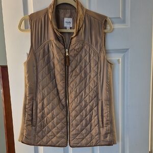 RAFAELLA Champagne Beige Quilted Vest